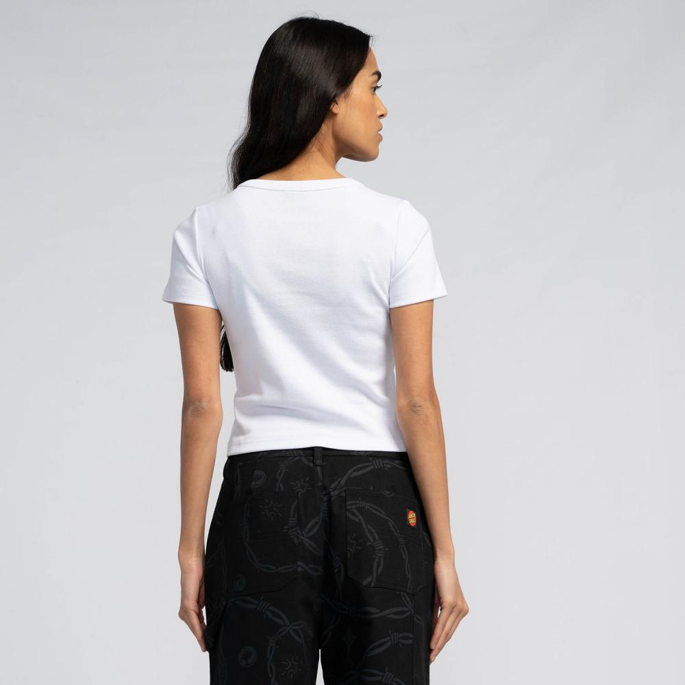 Tee-shirt femme Santa Cruz Barbed Oval Dot Front White