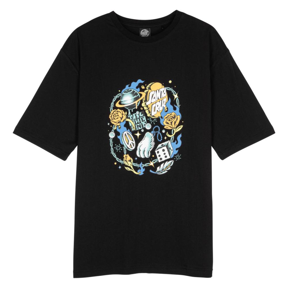 Tee-shirt femme Santa Cruz Lucky Day Front Oversized Black