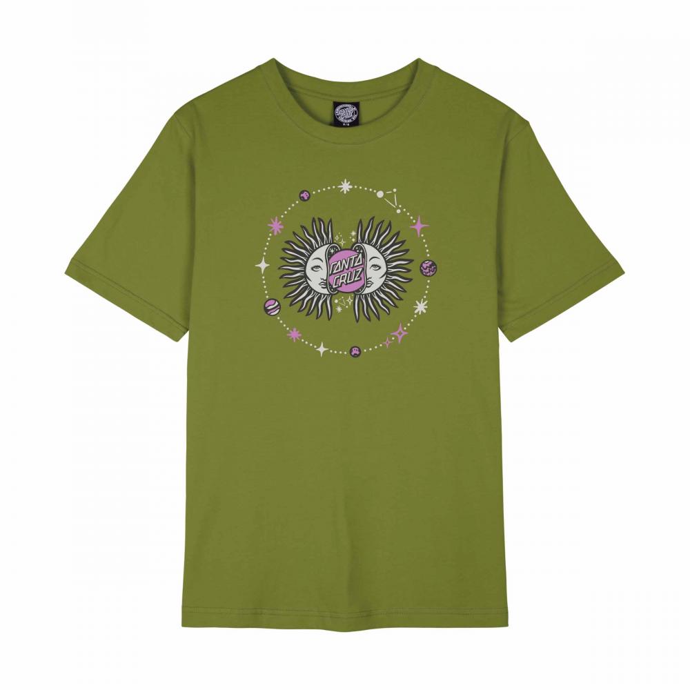 Tee-shirt femme Santa Cruz Split Sun Orbit Pesto