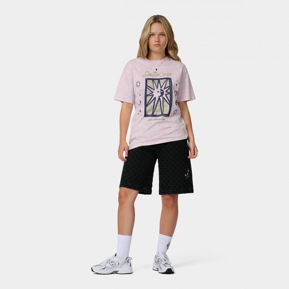 Tee-shirt femme Santa Cruz Sun Stamp Script Lilac Acid Wash