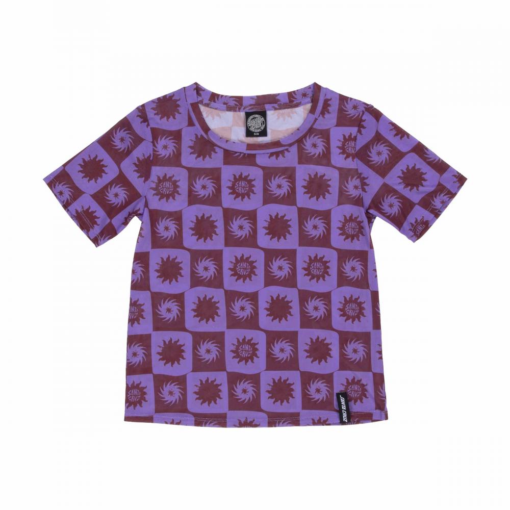 Top femme Santa Cruz Strip Digi Mesh Purple Sun Daze