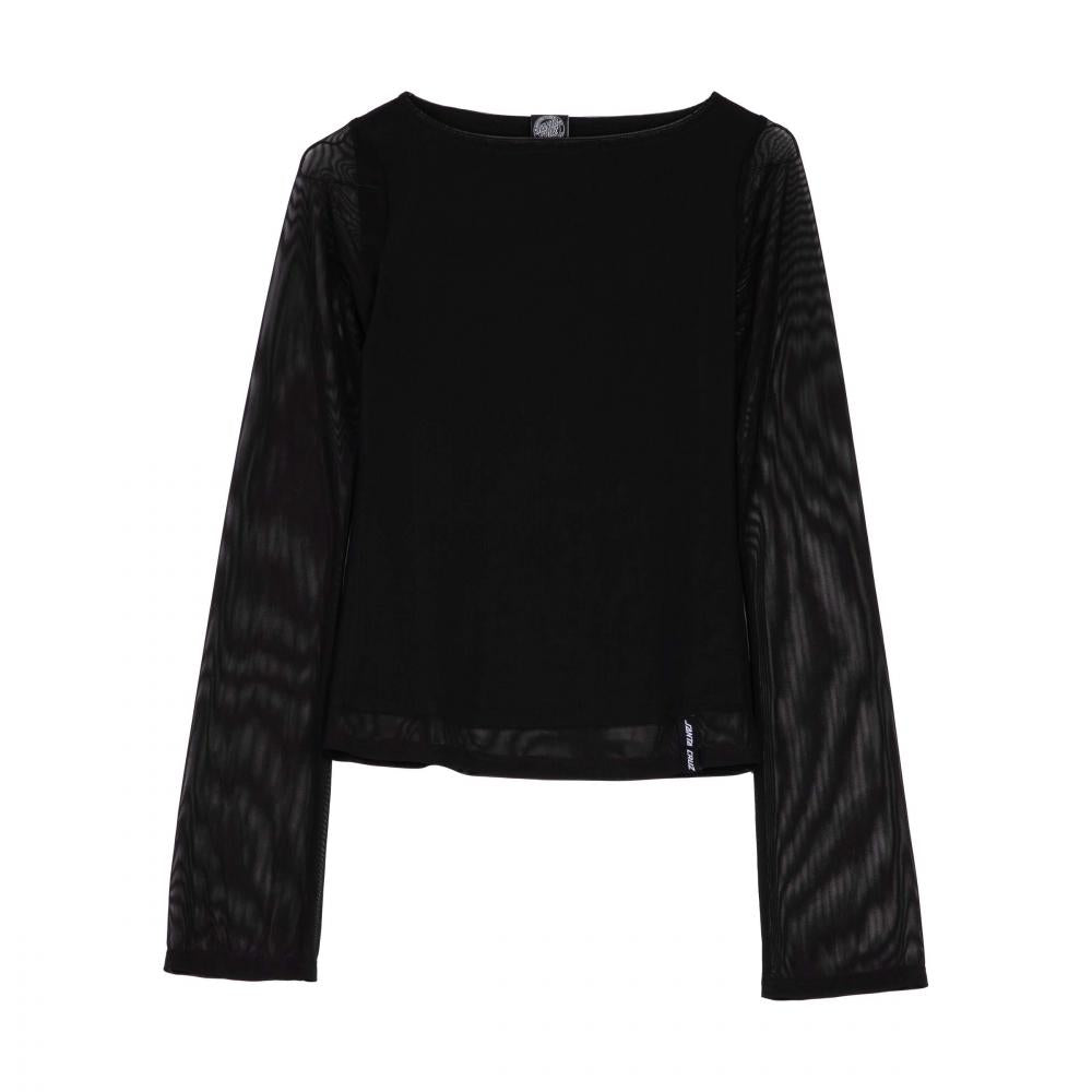 Tee-shirt manches longues femme Santa Cruz Strip Boat Neck Black