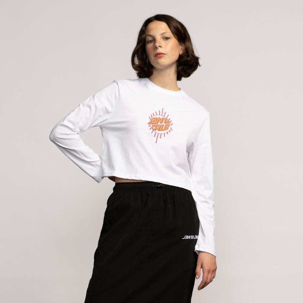 Tee-shirt manches longues femme Santa Cruz Wonder Fisheye Front White