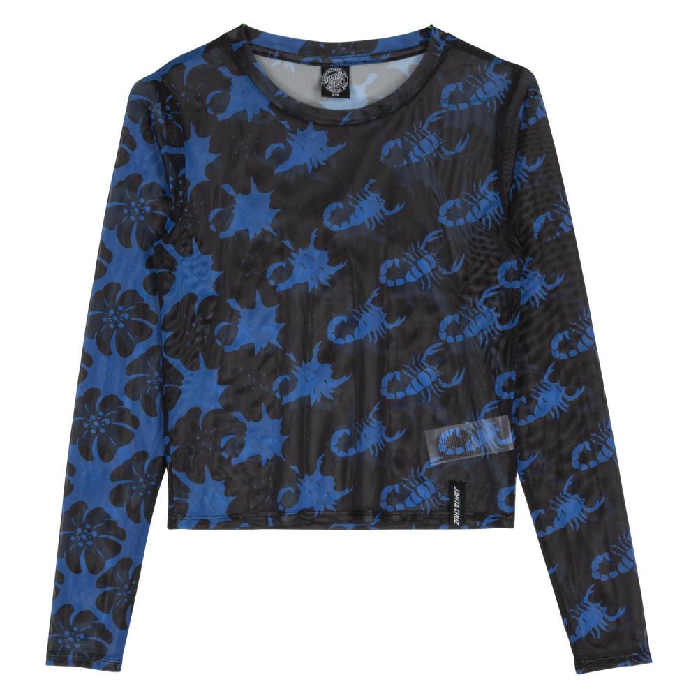 Tee-shirt manches longues femme Santa Cruz Strip Digi Mesh Blue / Black