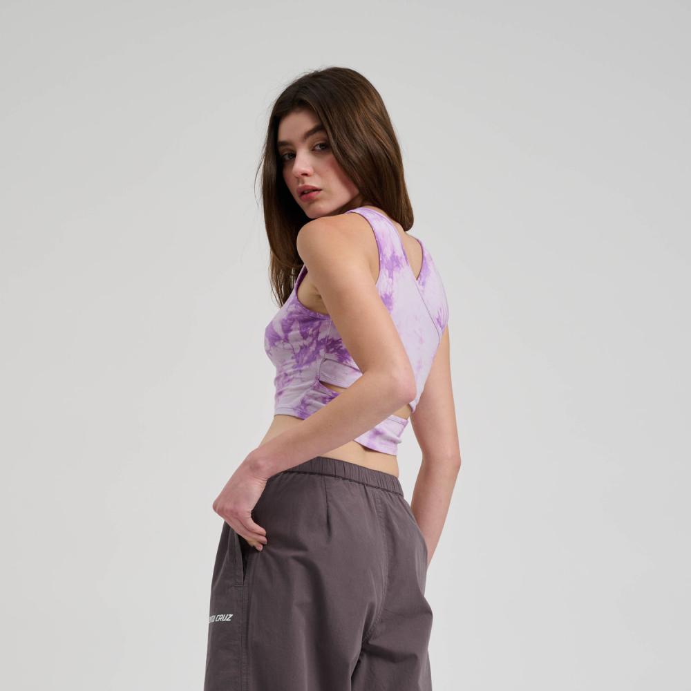 Gilet femme Santa Cruz Strip Crossover Back Lavender Tie Dye