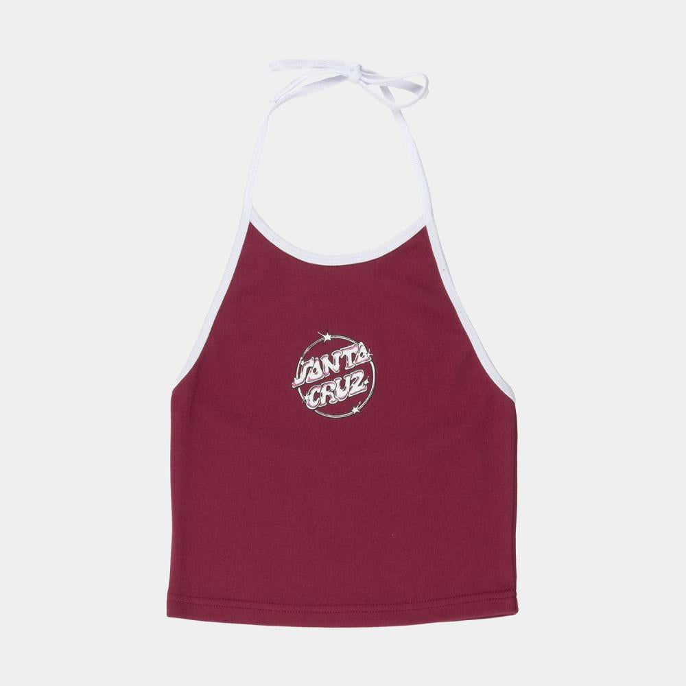 Gilet femme Santa Cruz Glint Front Halter Top Sangria / White