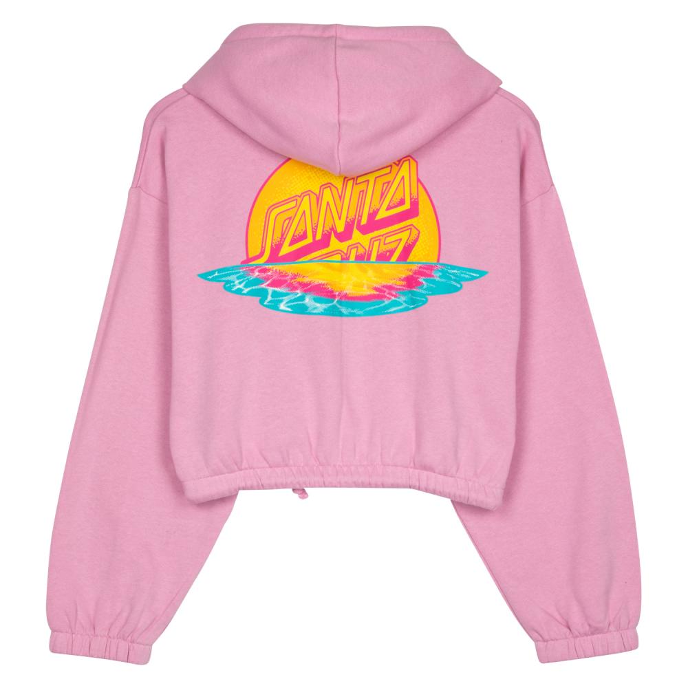 Sweat zippé à capuche femme Santa Cruz Sunrise Dot Fondant Pink