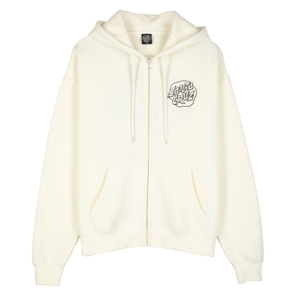 Sweat zippé à capuche femme Santa Cruz Fever Dream Mono Dot Off White