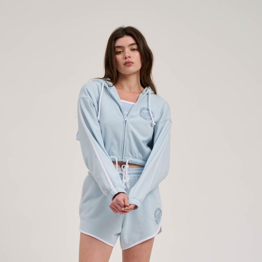 Sweat zippé à capuche femme Santa Cruz Check Outline Ringed Dot Fresh Blue