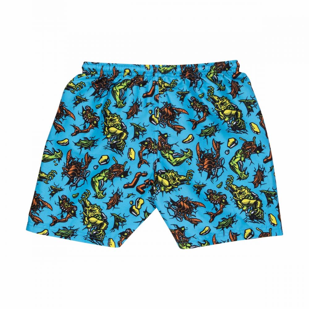 Short de bain enfant Santa Cruz Roskopp Monster Blue