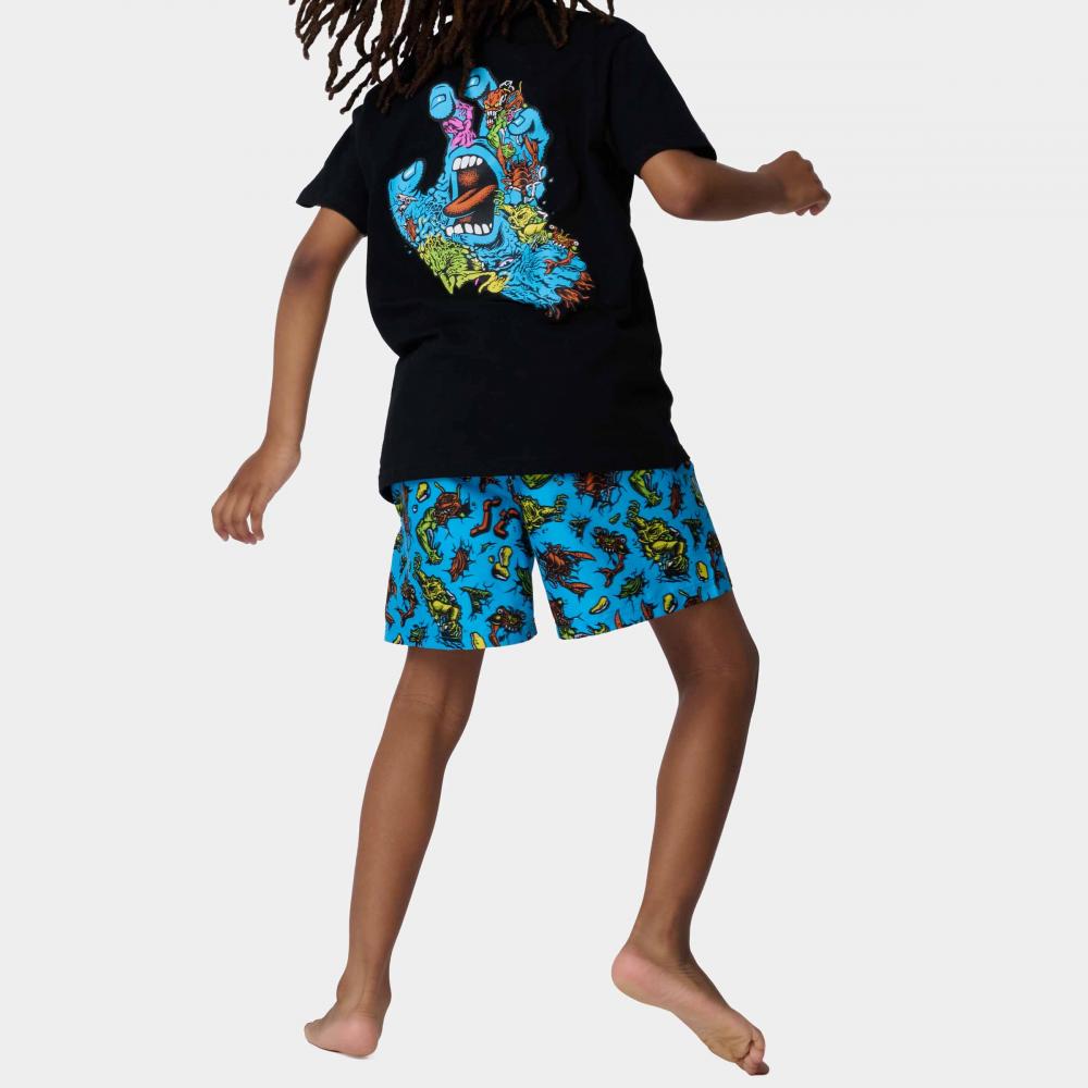 Short de bain enfant Santa Cruz Roskopp Monster Blue