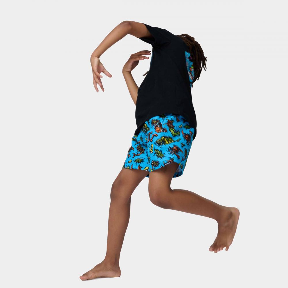 Short de bain enfant Santa Cruz Roskopp Monster Blue