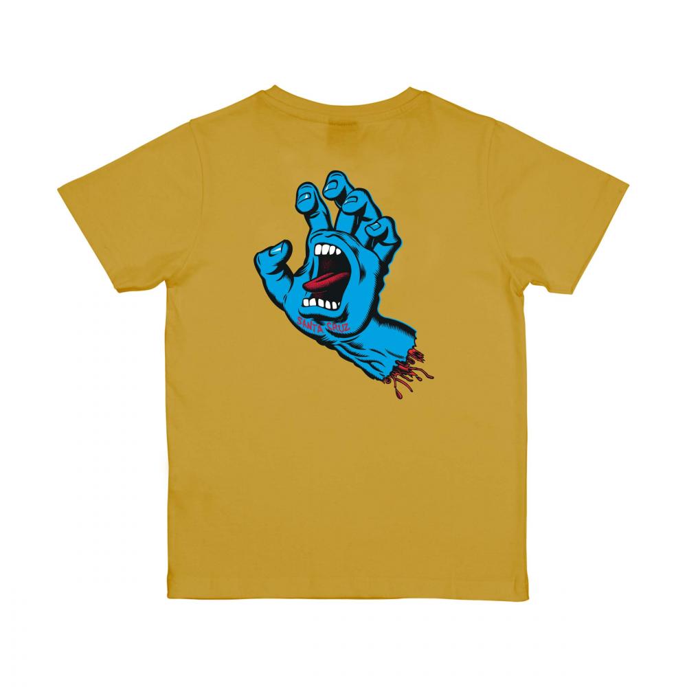 Tee-shirt enfant Santa Cruz Screaming Hand Chest Mustard