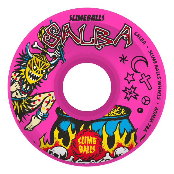Slime Balls Wheels (Jeu De 4) 60Mm Salba Witchdoctor Pnk 78A