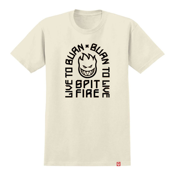 Tee-shirt Spitfire Ltb Arch SS Natural Black