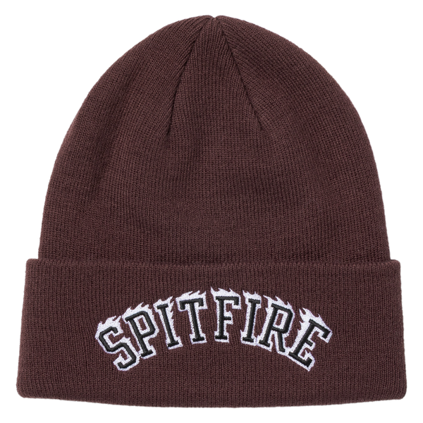 Spitfire Beanie Team Bighead Flame Script Dark Red Blk Wht