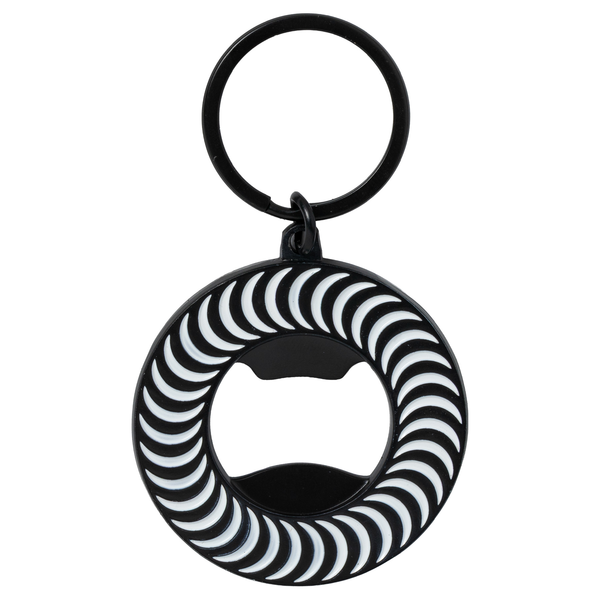 Spitfire Keychain Classic Swirl Bottle Opener Black White
