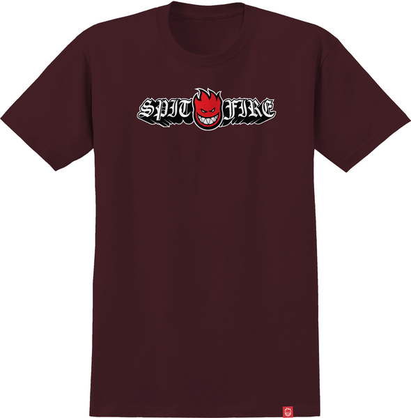 Tee-shirt Spitfire Old E Drop Bighead SS Burgundy