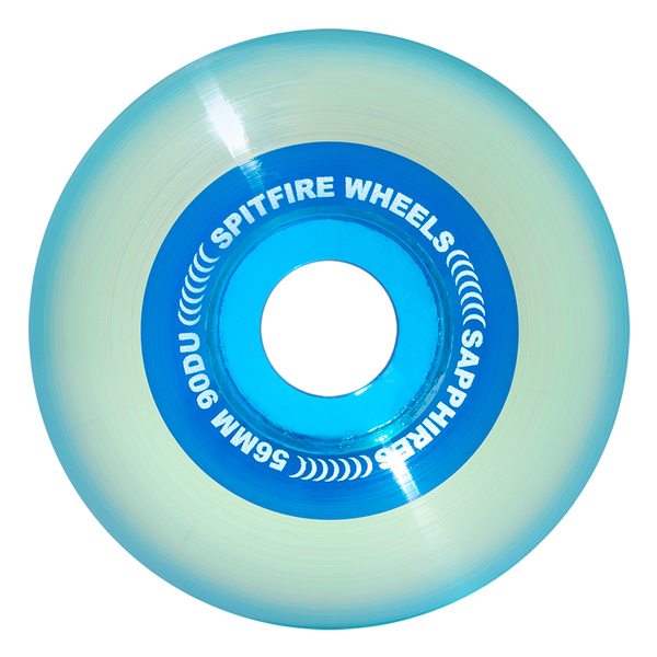 Spitfire Wheels (Jeu De 4) 56Mm 90D Sapphire Clr Blue