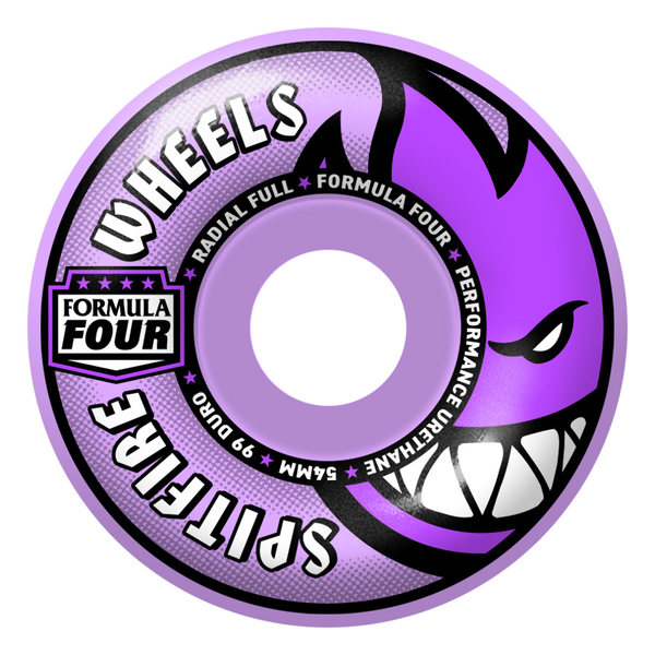 Spitfire Wheels (Jeu De 4) 54Mm F4 99D Colors Rad Full Prple