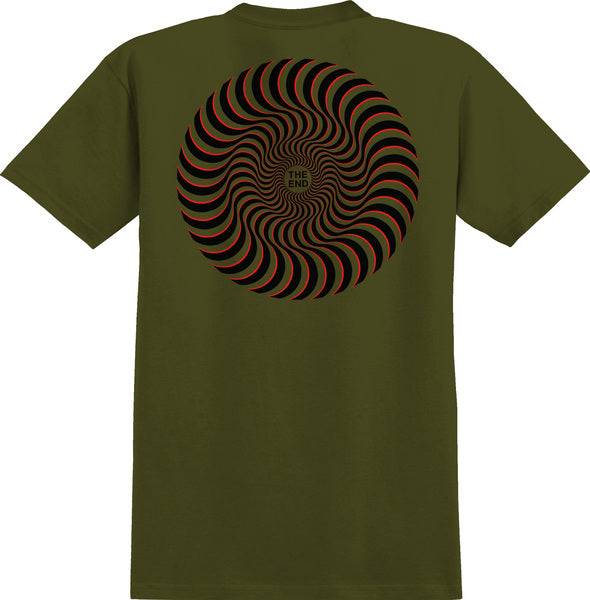Spitfire T-Shirt Classic Swirl Overlay Ss Military Green