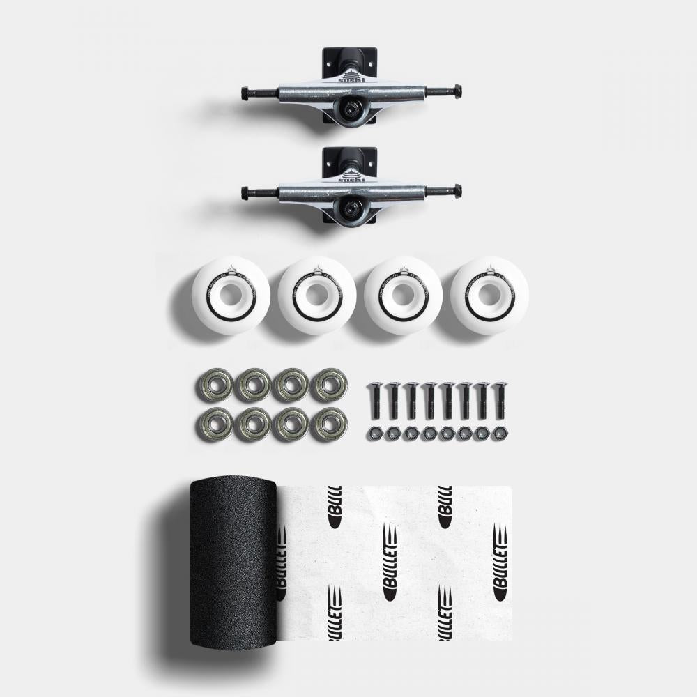 Sushi Truck Undercarriage Set (Uk) 5.25 Silv/Blk - Abec 3 - 53Mm