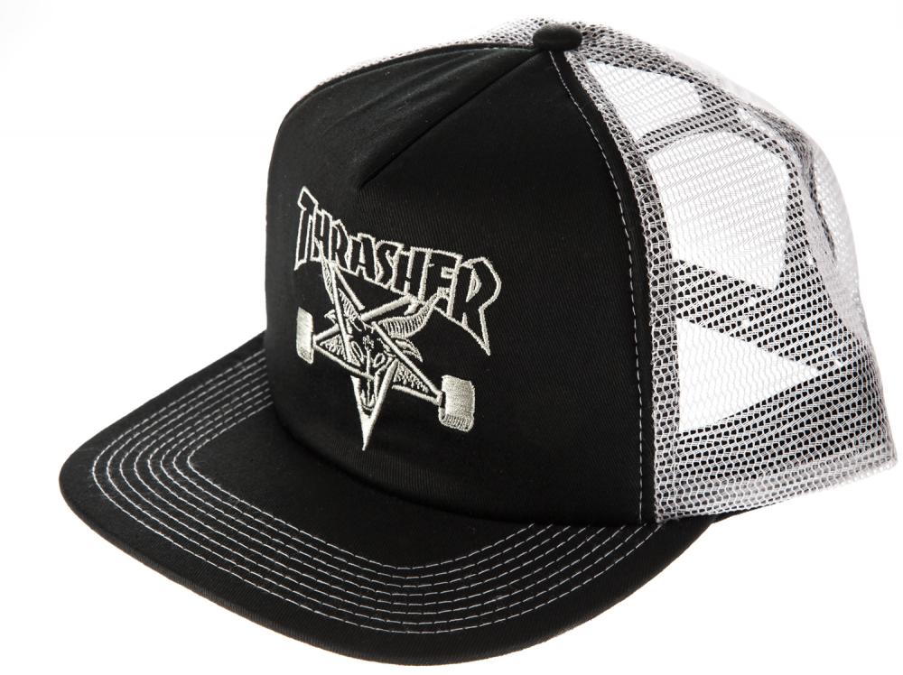 Casquette Thrasher SK8 Goat Embroidered Black / Grey