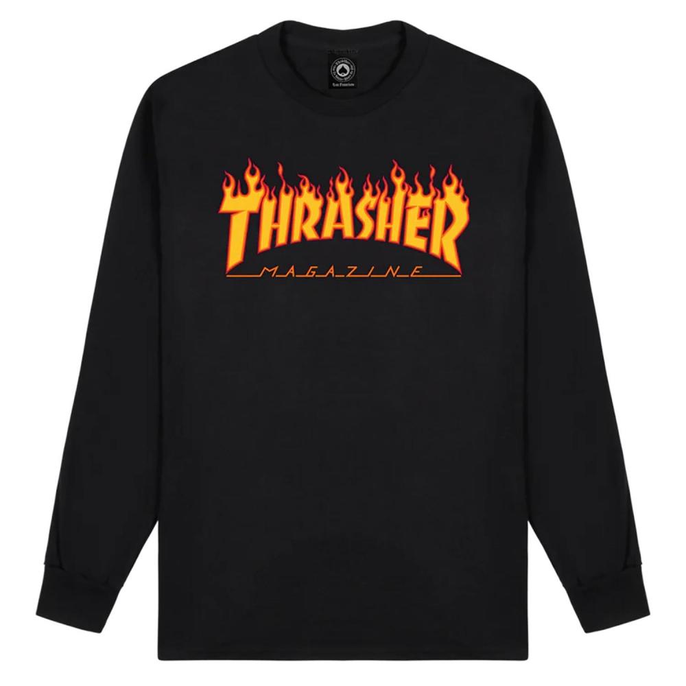 Thrasher Ls T-Shirt (Uk) Flame Logo