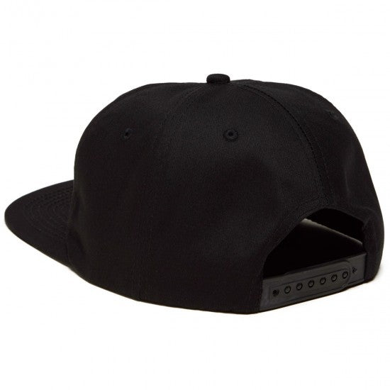 Thrasher Cap Flame Emb Snapback Black