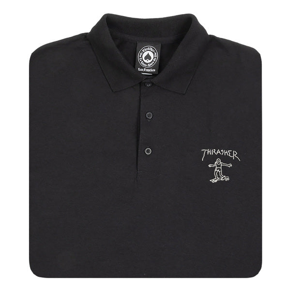 Thrasher Polo Little Gonz Emb Black