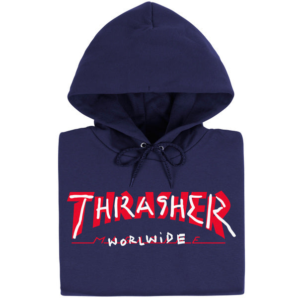 Thrasher Sweat Trademark Hood Navy