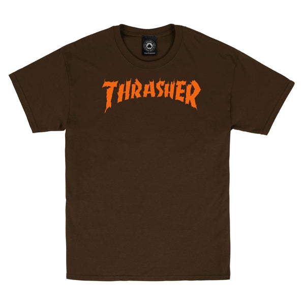 Thrasher T-Shirt Burn It Down Dark Chocolate