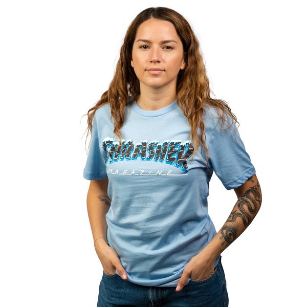 Thrasher T-Shirt Wo Black Ice Light Blue