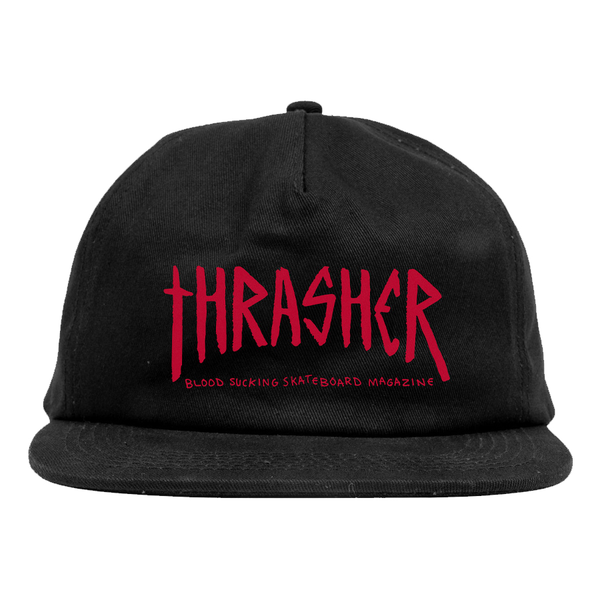 Thrasher Cap Toy Machine Scratch Snapback Black