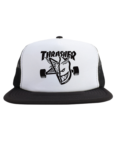 Thrasher Cap Spitfire Thrash & Burn Trucker Black White Blk
