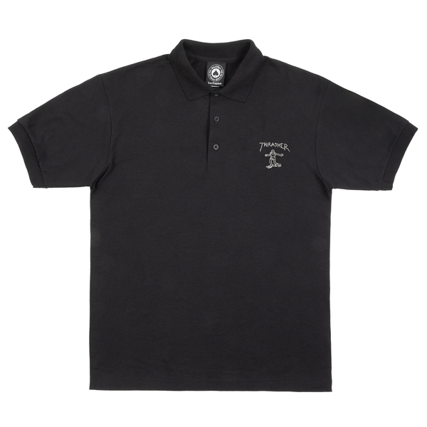 Thrasher Polo Little Gonz Emb Black