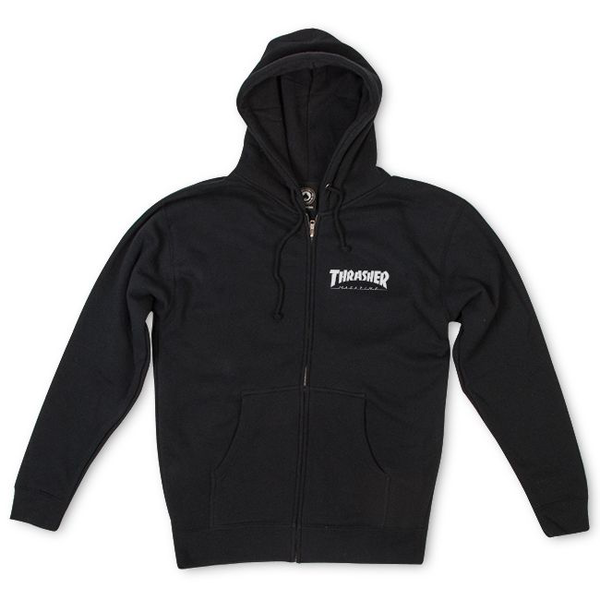 Thrasher Sweat Logo Hood Zip Black