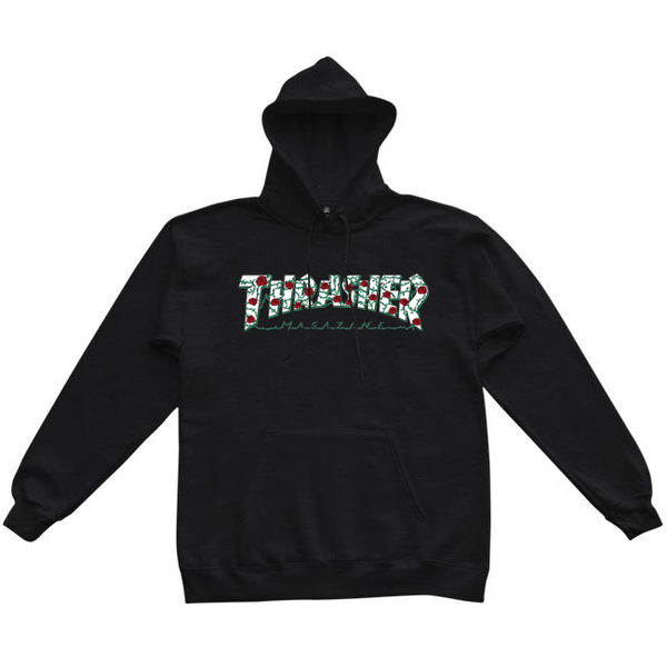 Thrasher Sweat Roses Hood Black