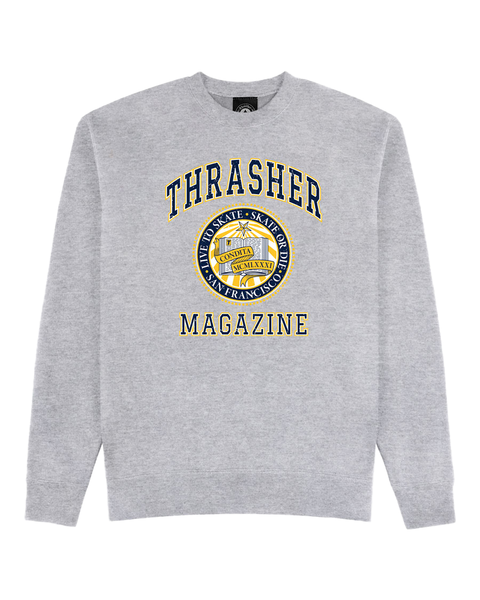 Sweat col rond Thrasher Dropout Ash Grey