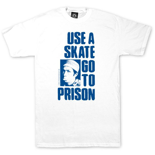 Thrasher T-Shirt Use A Skate Go To Prison White