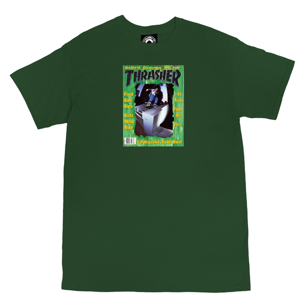 Thrasher T-Shirt Fred Gall 95 Cover Forest Green