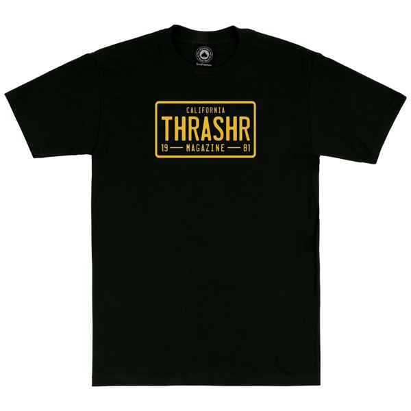 Thrasher T-Shirt License Plate Black