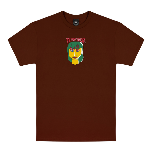 Thrasher T-Shirt Talk Shit By Gonz Maroon