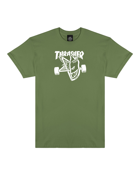Thrasher T-Shirt Spitfire Thrash & Burn Military Green