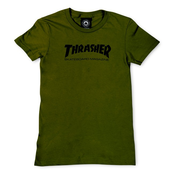Thrasher T-Shirt Wo Skate Mag Olive