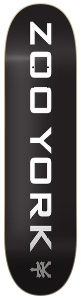 Zoo York Deck Og 95 Logo Block Black White Grey 7.75