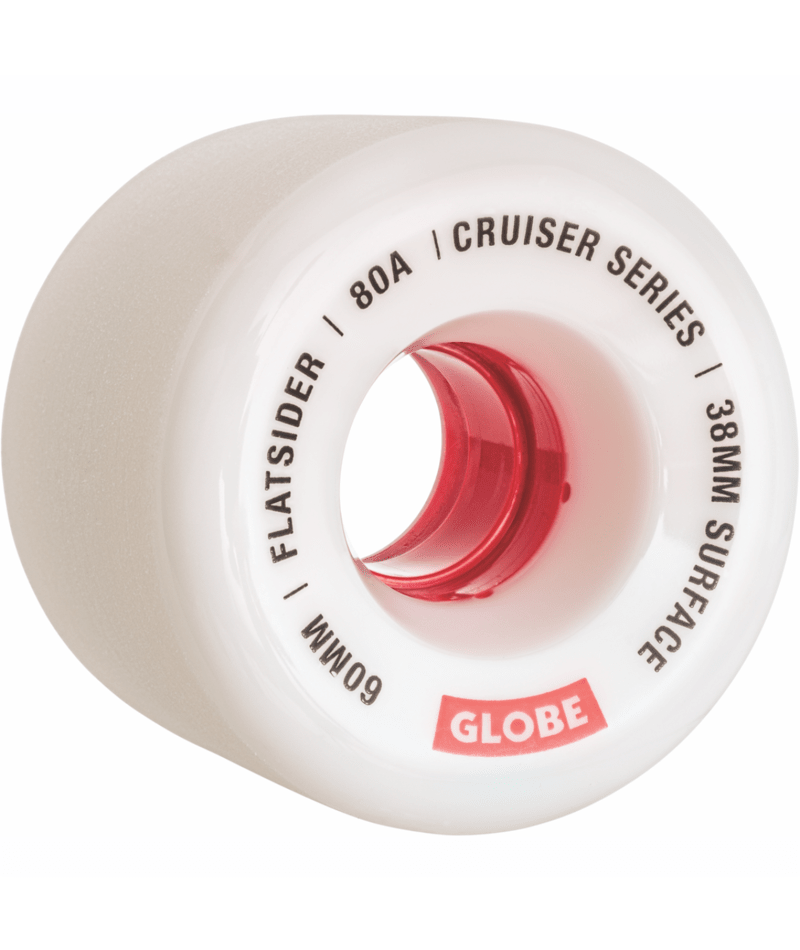 Roues de cruiser Globe Flatsider White/Red