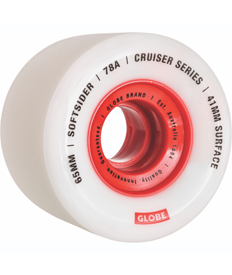 Roues de cruiser Globe Softsider White/Red