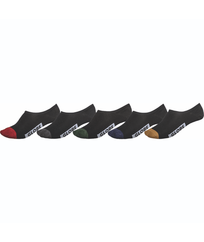 Chaussettes Globe Dip Invisible (lot de 5) Black/Assorted