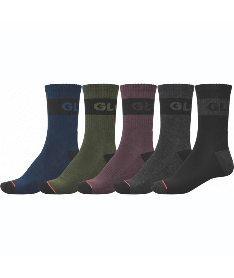 Chaussettes hautes Globe Triple Stripe Crew (lot de 5) Assorted